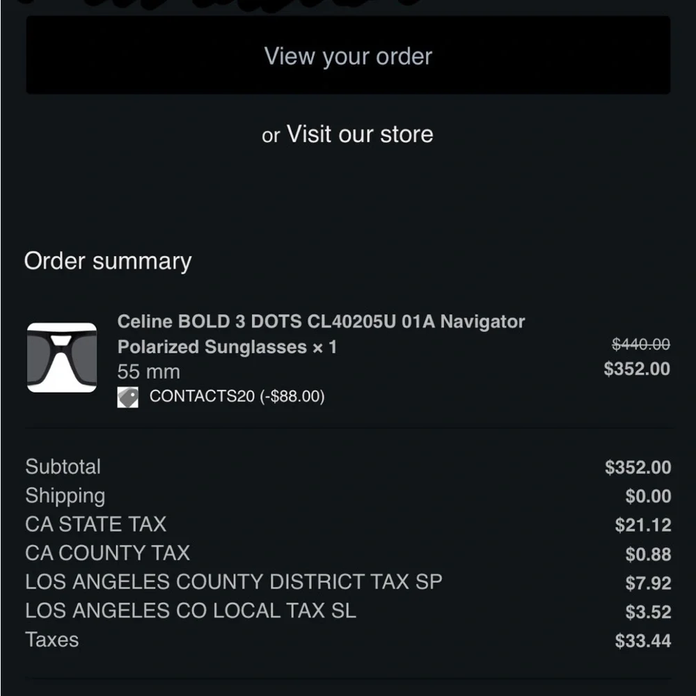 CELINE CL40205U Acetate Aviator Sunglasses - Picture 11 of 11